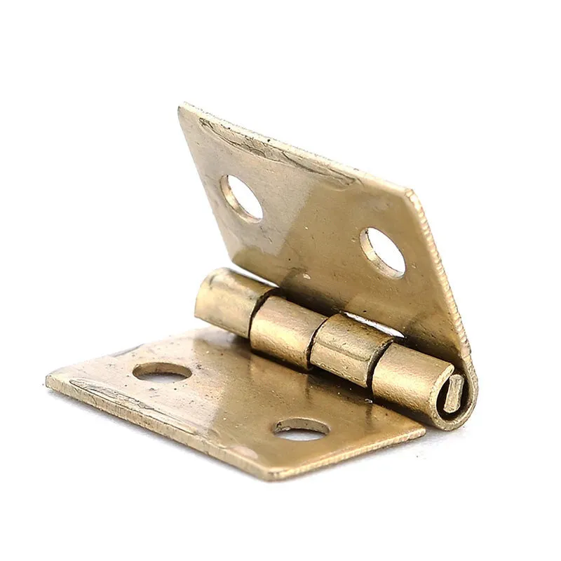 10 Piece Antique Mini Bronze Door Hinges for Wooden Cabinets Jewelry Boxes