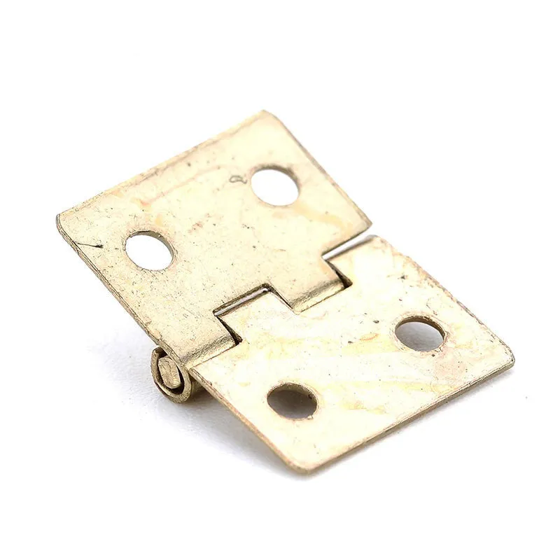 10 Piece Antique Mini Bronze Door Hinges for Wooden Cabinets Jewelry Boxes