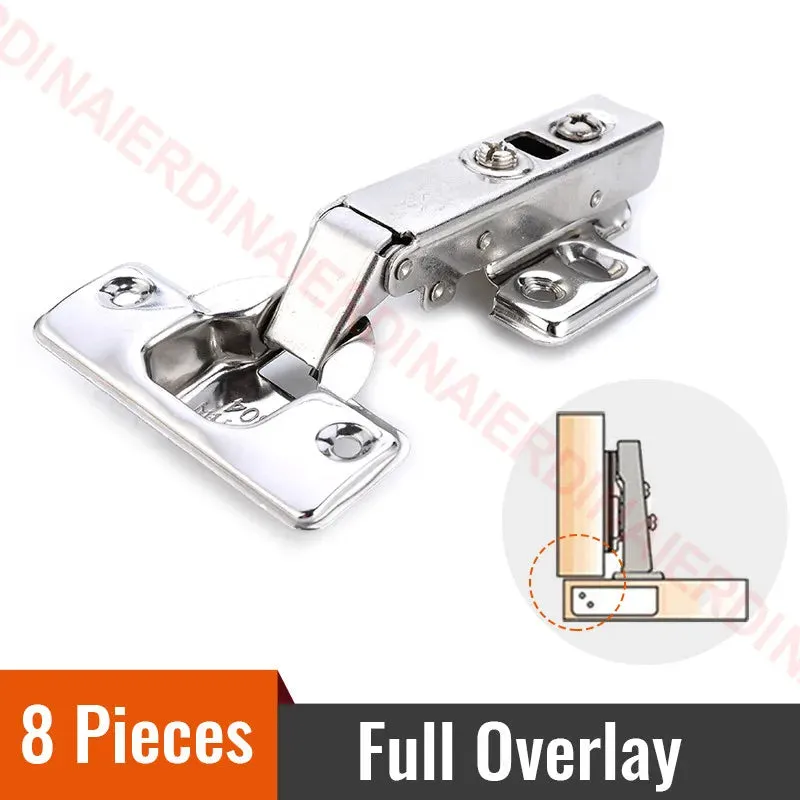 12 Piece Stainless Steel Soft Close Cabinet Hinges