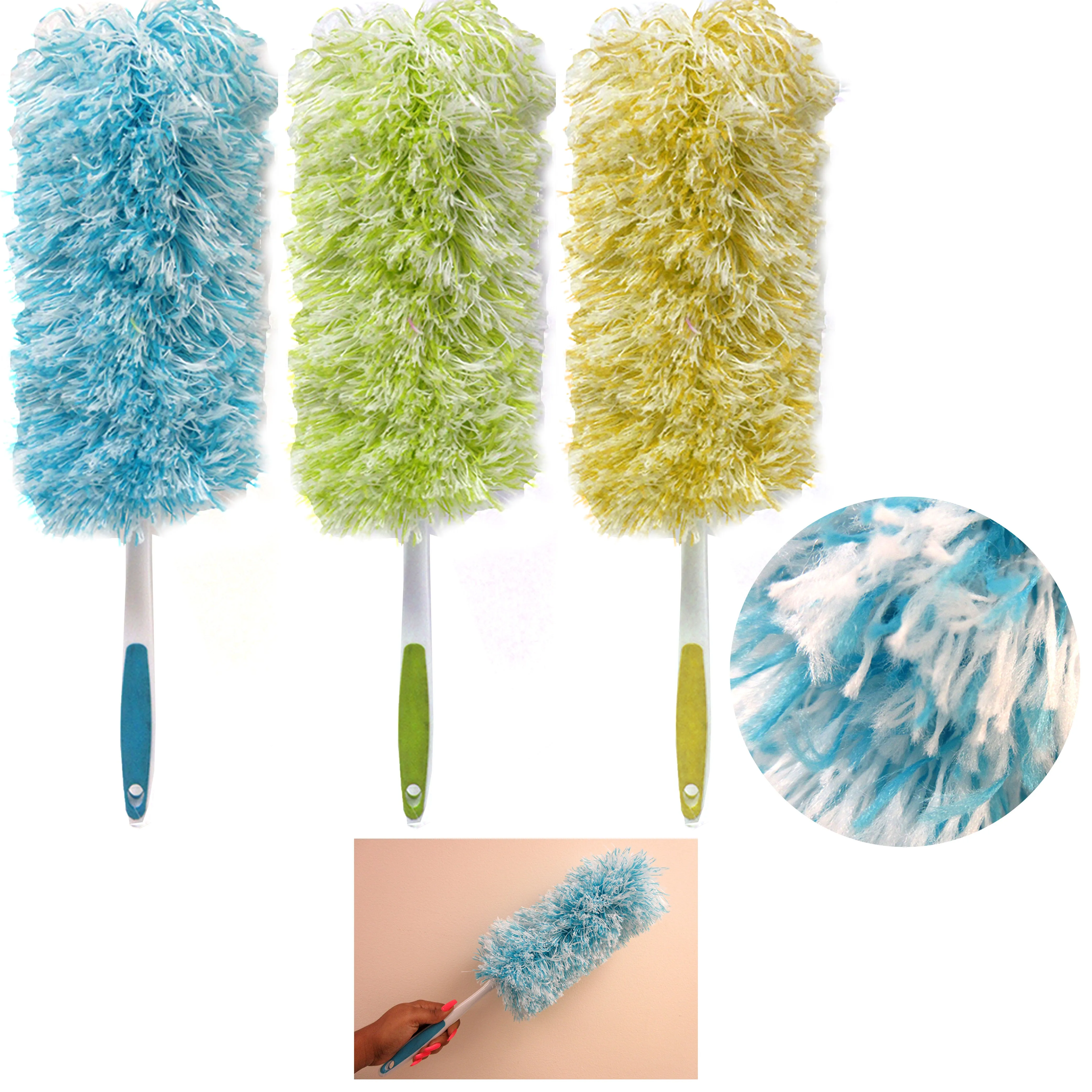 2 Cleaning Brush 22" Microfiber Duster Large Home Office Dusting Aluminum Handle