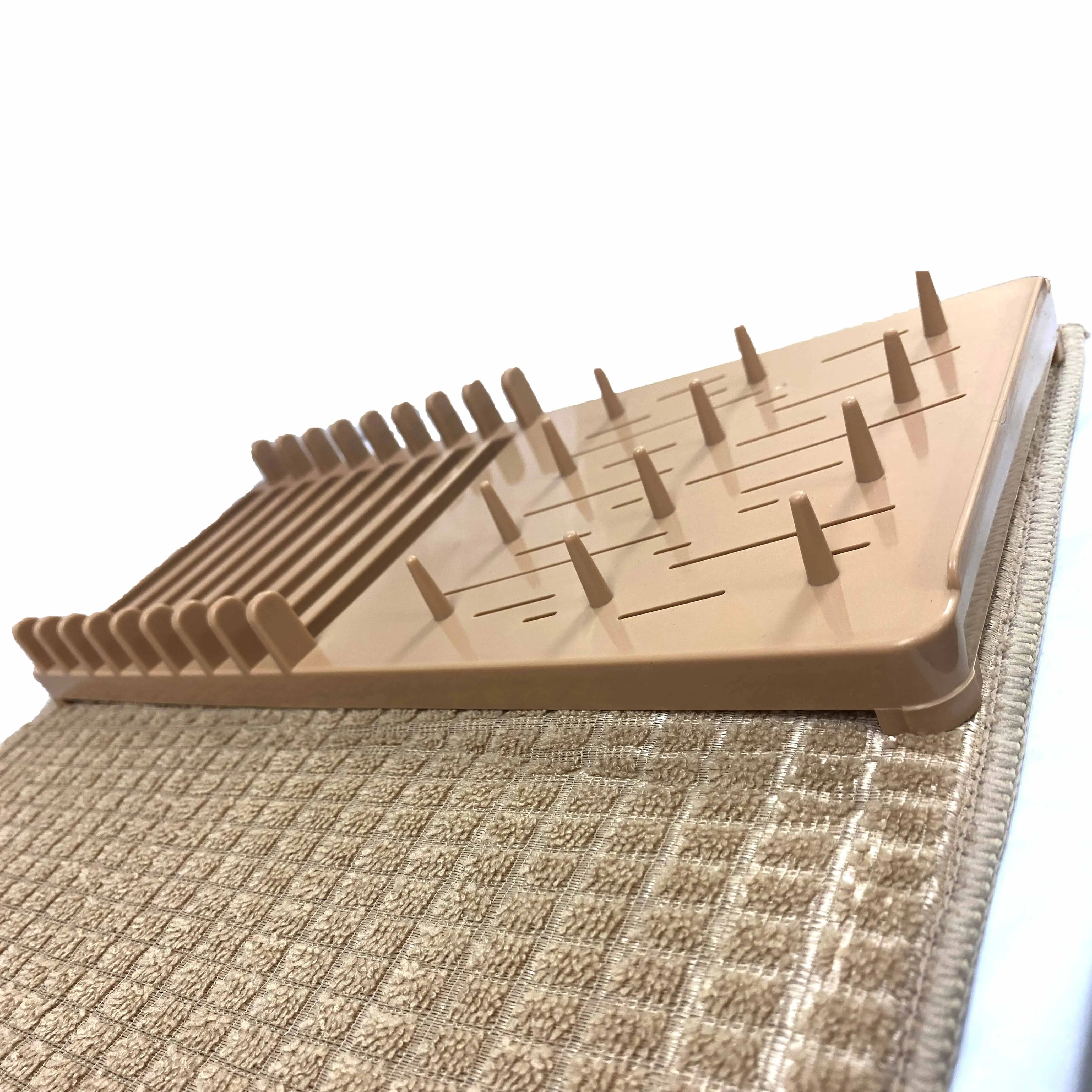 2 Sets Dish Rack Drying Microfiber Mat Glass Super Absorbent Drainer Pad Kitchen