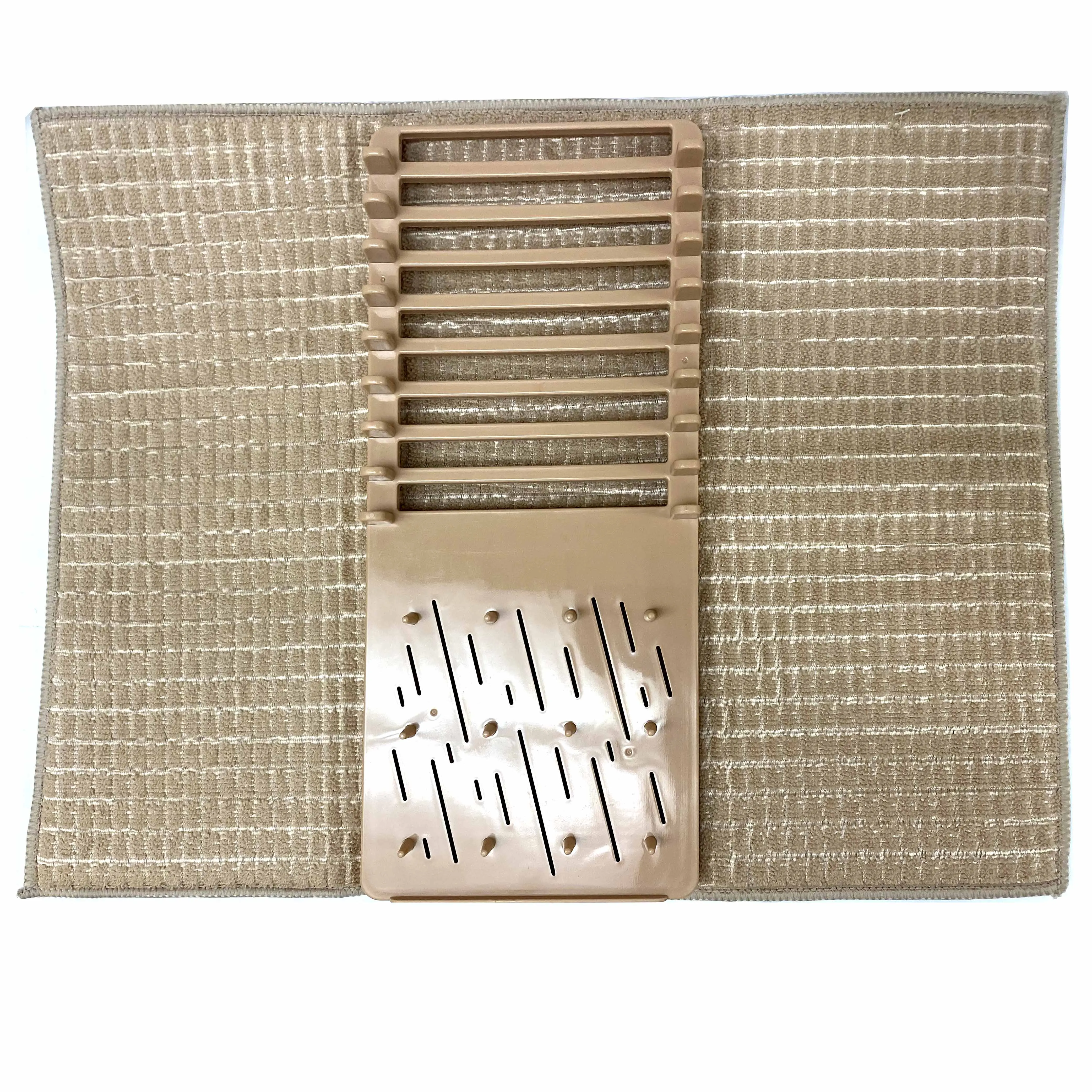 2 Sets Dish Rack Drying Microfiber Mat Glass Super Absorbent Drainer Pad Kitchen