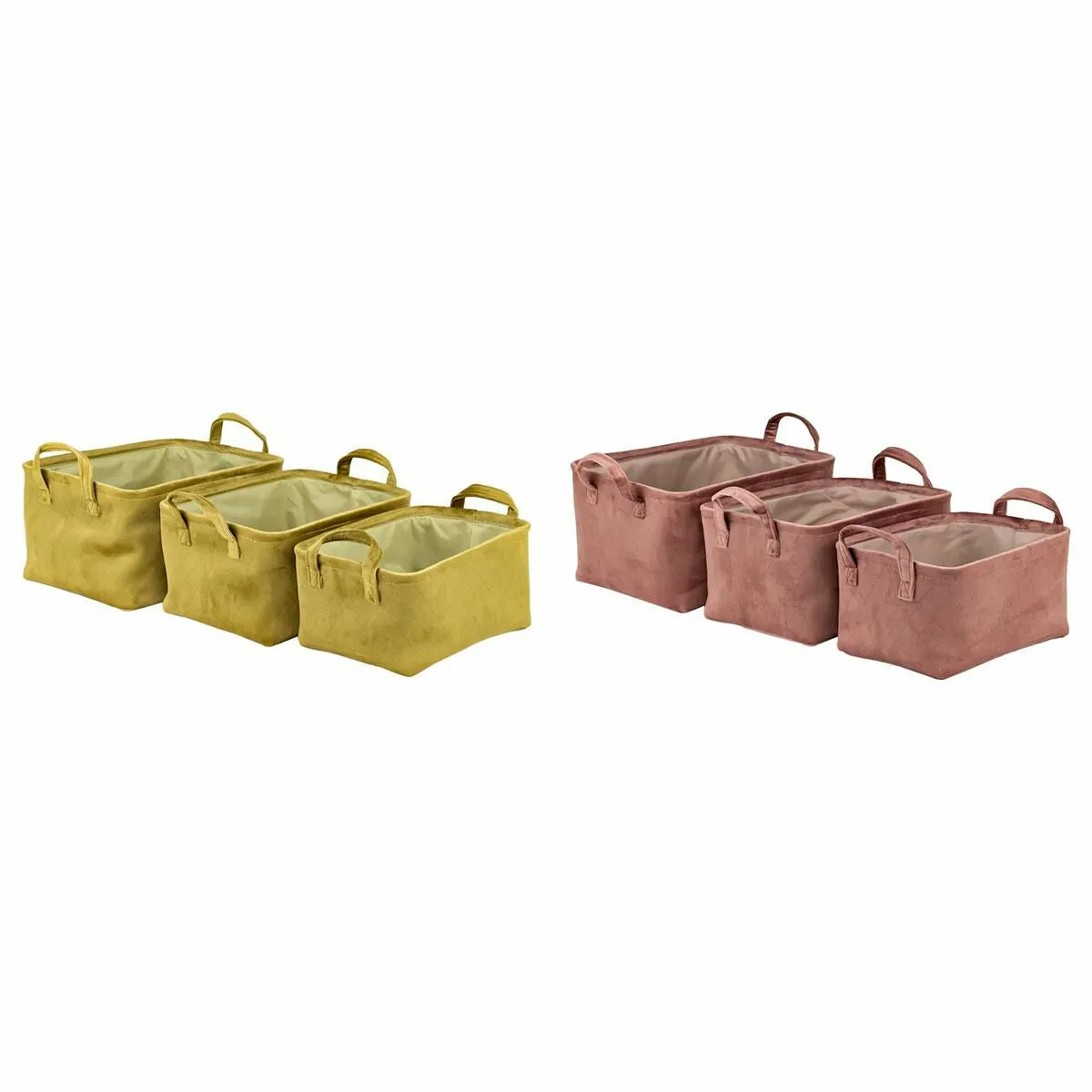 Basket Set Dkd Home Decor 38 x 29 x 20 Cm Polyester 2 Units