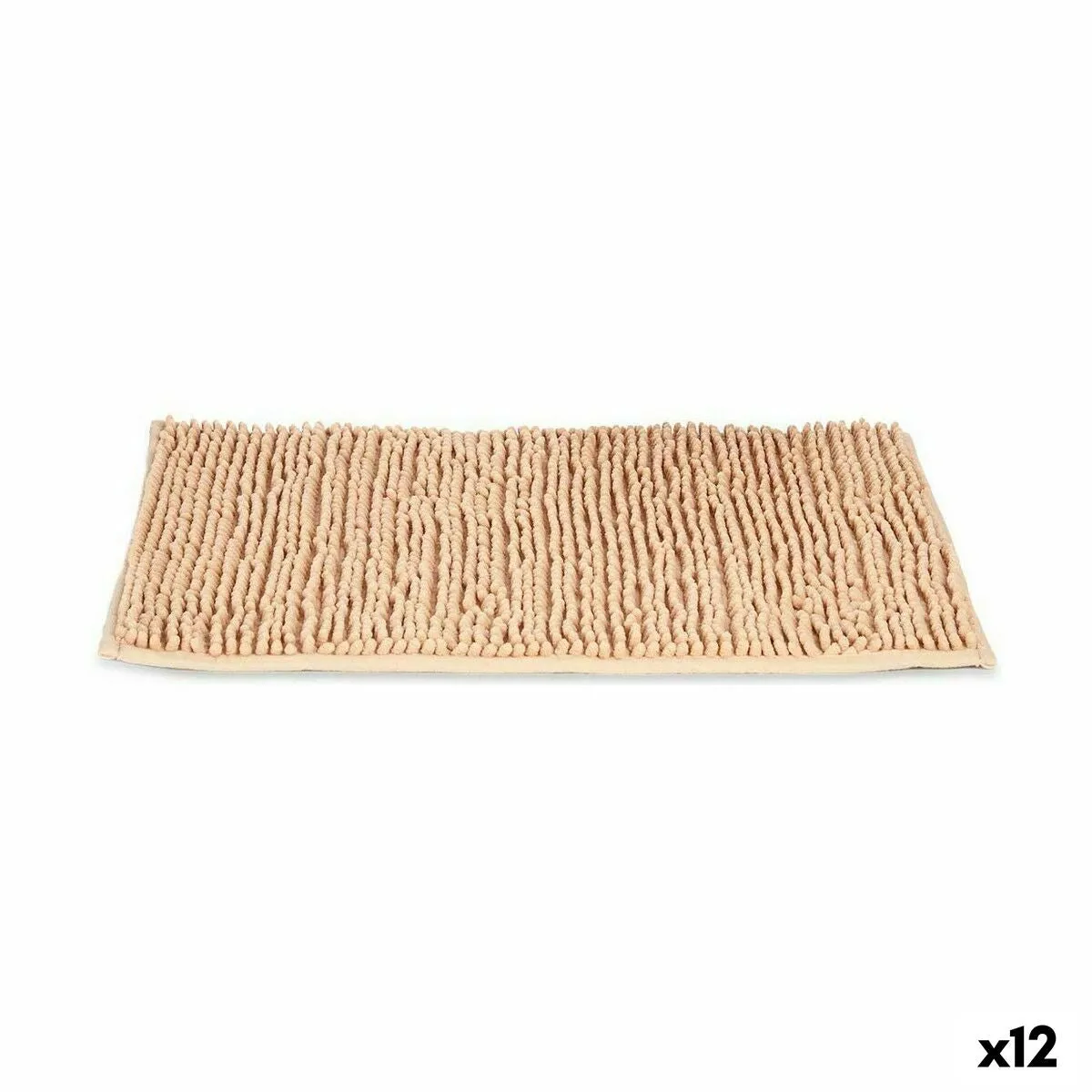 Bath Rug Cream 60 x 40 x 2 Cm 12 Units