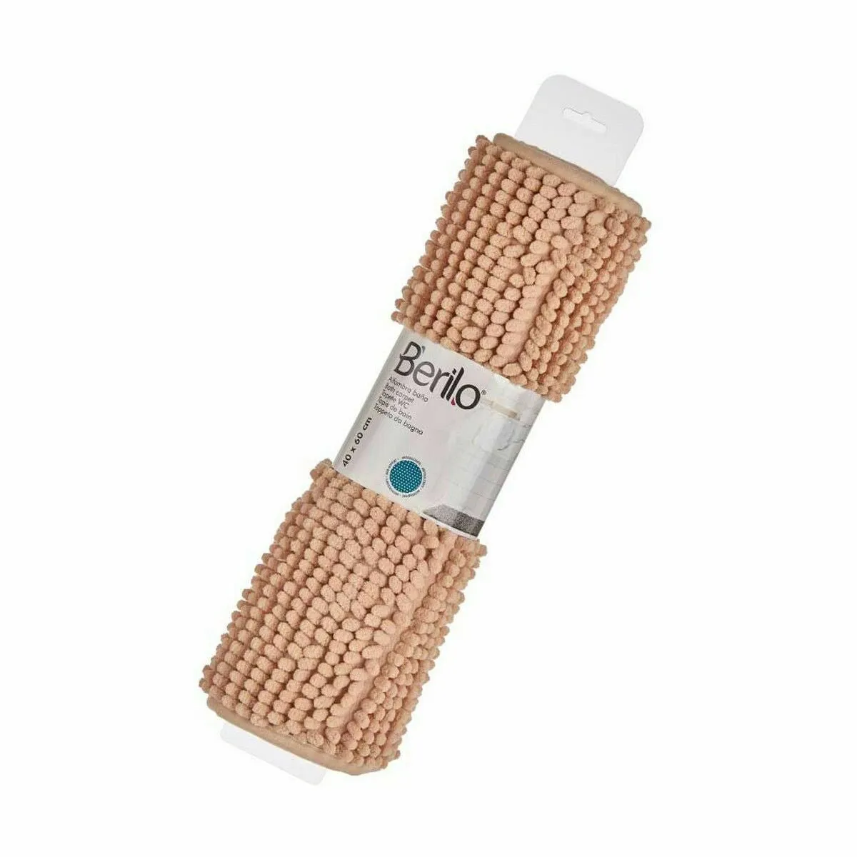 Bath Rug Cream 60 x 40 x 2 Cm 12 Units