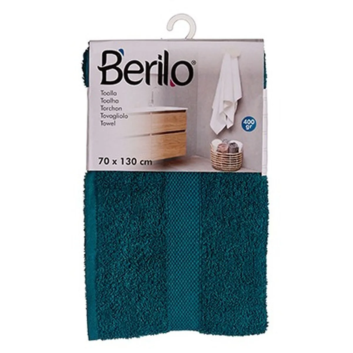 Bath Towel Blue 70 x 130 Cm 3 Units