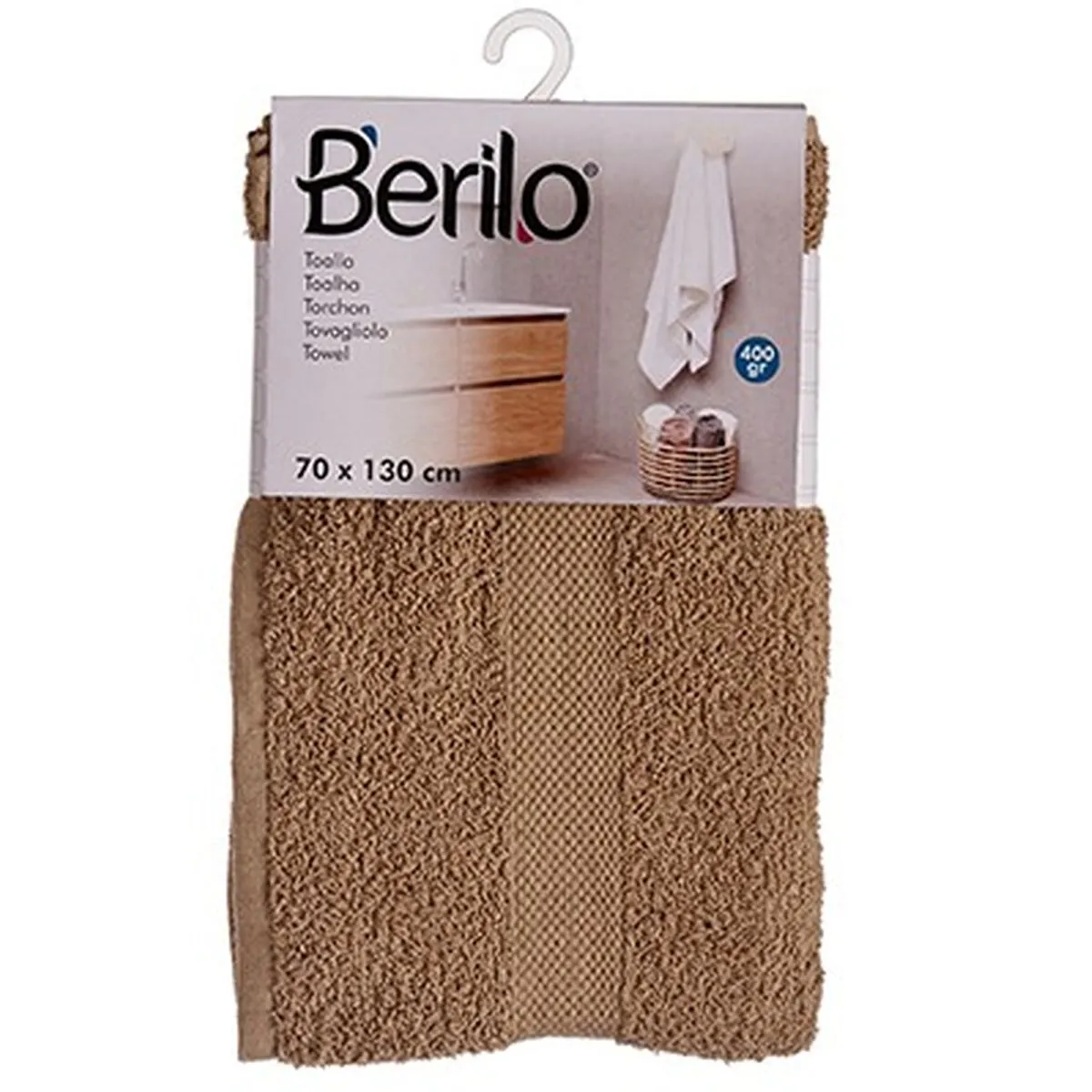 Bath Towel Camel 70 x 130 Cm 3 Units