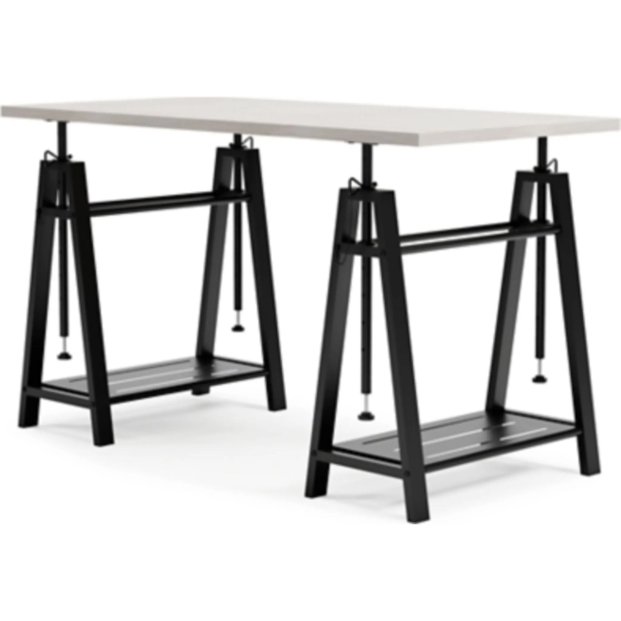 Bayflynn Adjustable Height Desk - White/Black