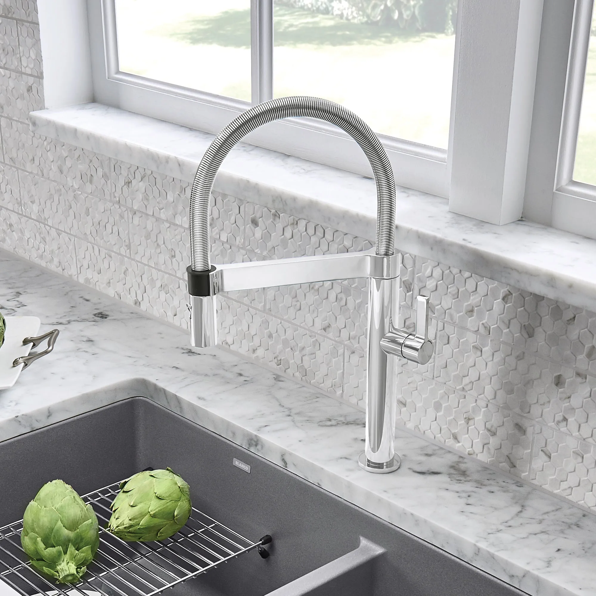 BLANCO Blancoculina Mini Pull-Down Kitchen Faucet