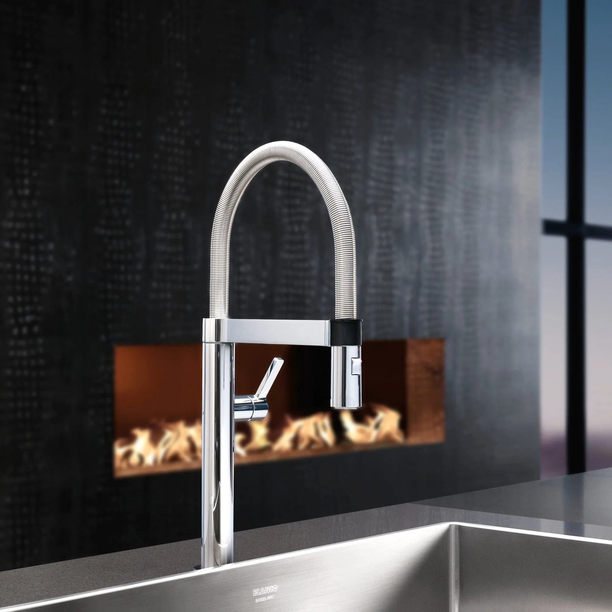 BLANCO Blancoculina Mini Pull-Down Kitchen Faucet