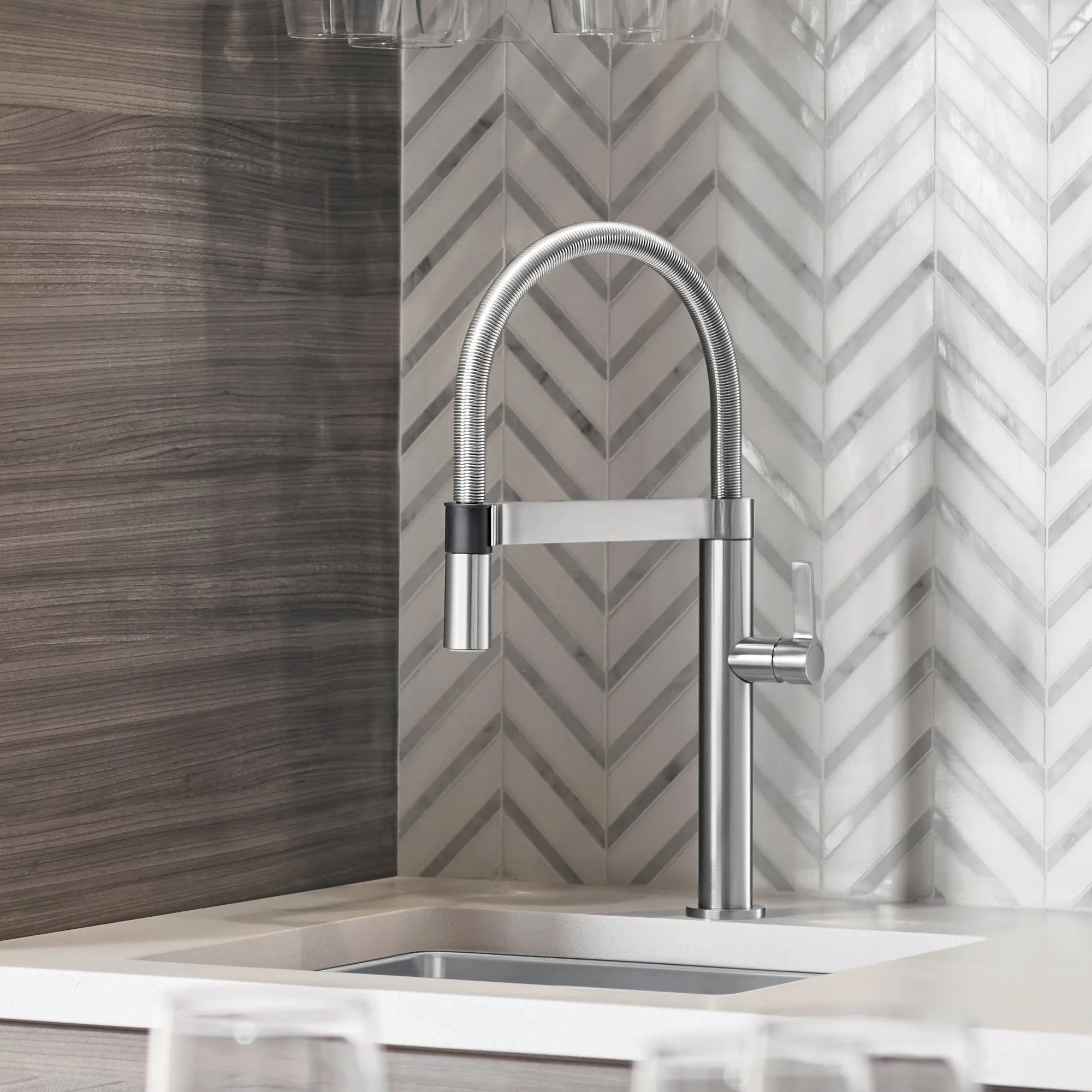 BLANCO Blancoculina Mini Pull-Down Kitchen Faucet