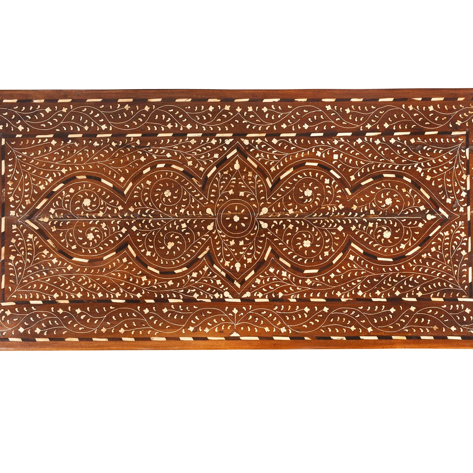 Bone Inlaid Teak Chest Of Drawers - Ca 1920