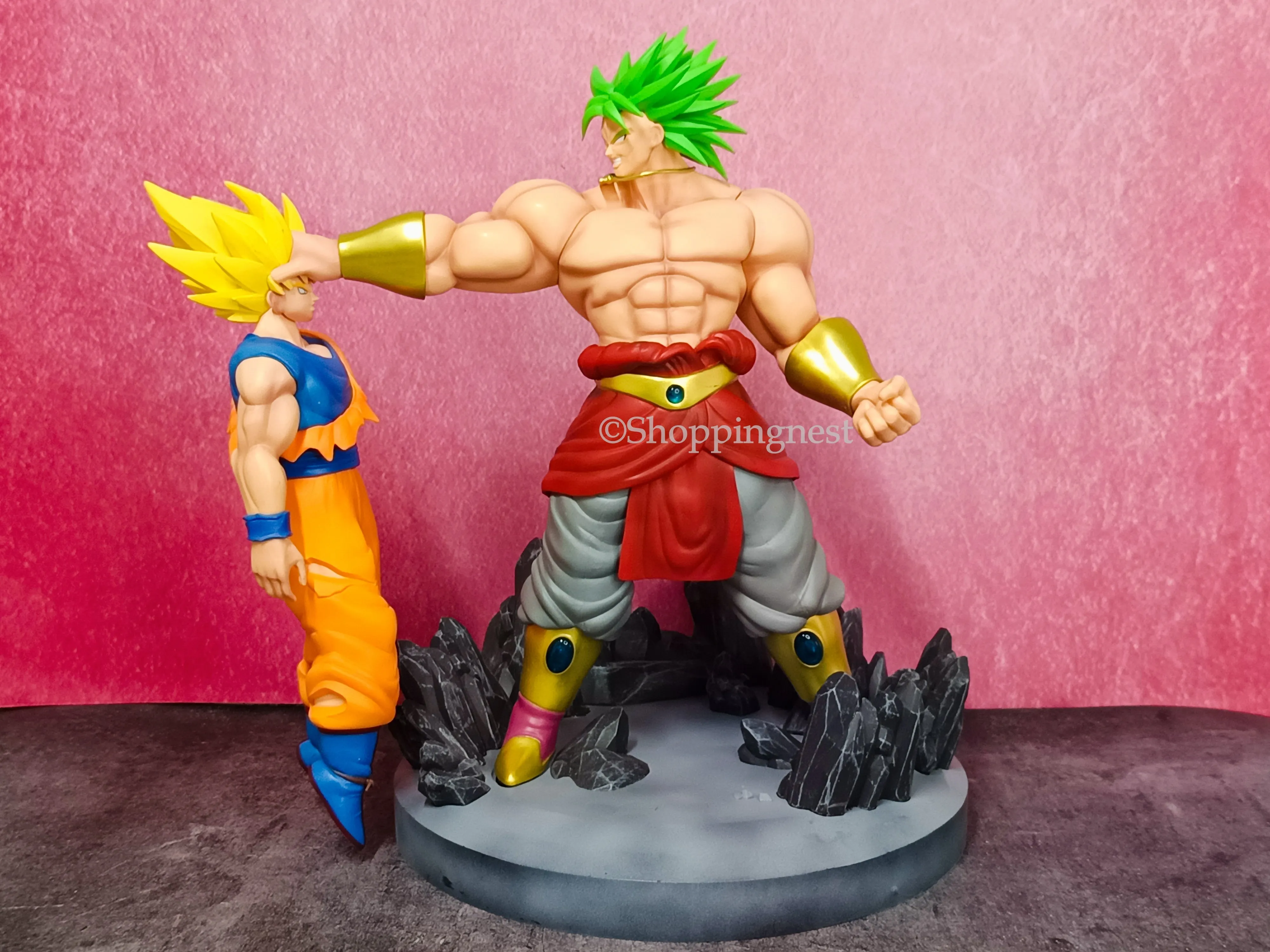 Dragon Ball Z Anime Action Figure Broly Vs Goku Super Saiyan Action Figure |38.5 CMS |