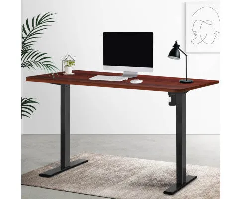 Electric Standing Desk Motorised Sit Stand Desks Table Black Walnut 140cm