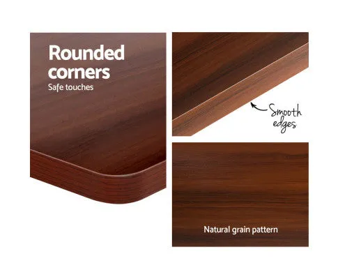 Electric Standing Desk Motorised Sit Stand Desks Table Black Walnut 140cm