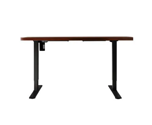 Electric Standing Desk Motorised Sit Stand Desks Table Black Walnut 140cm