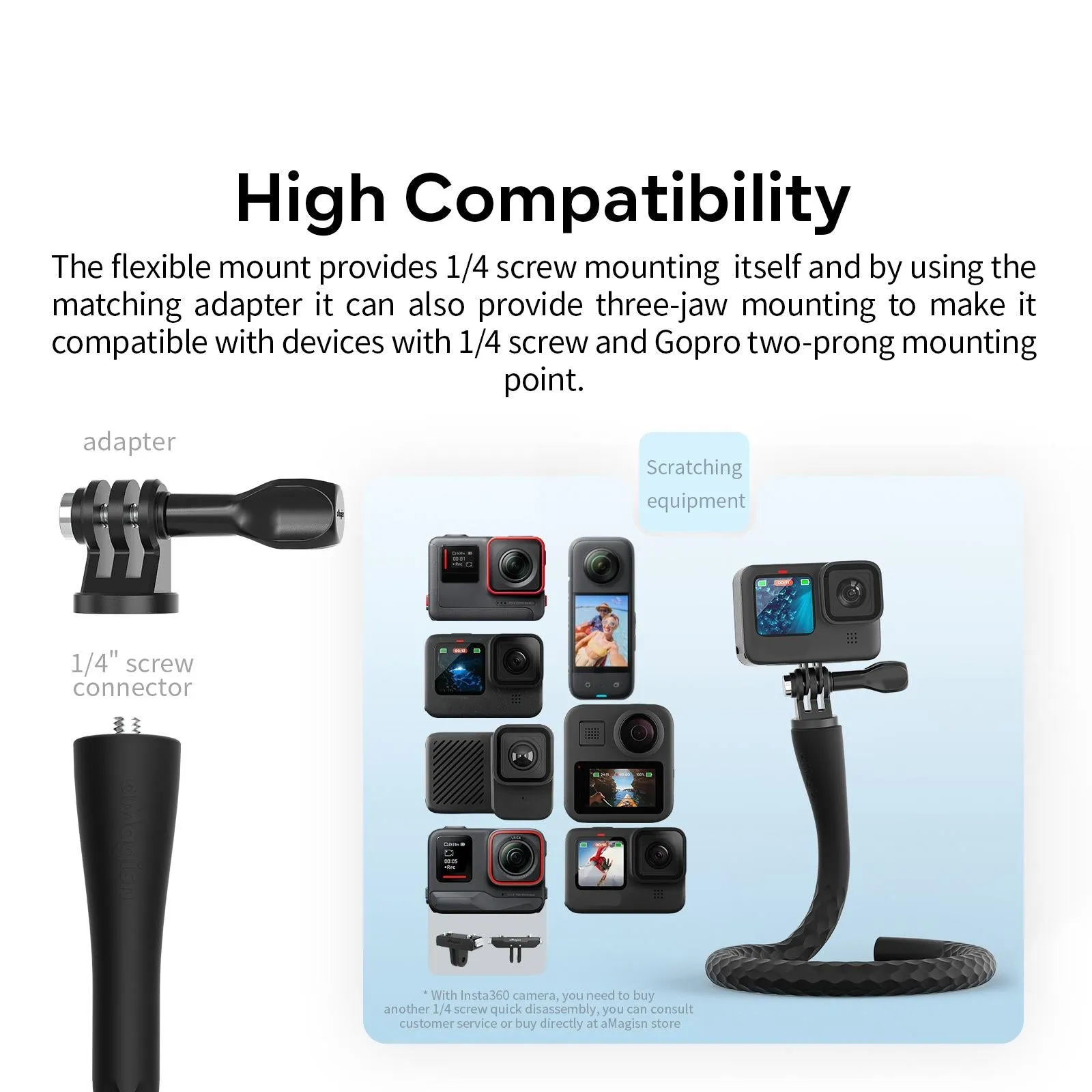 Flexible Octopus Stand for Sports Camera Vlogging - Cycling Accessory