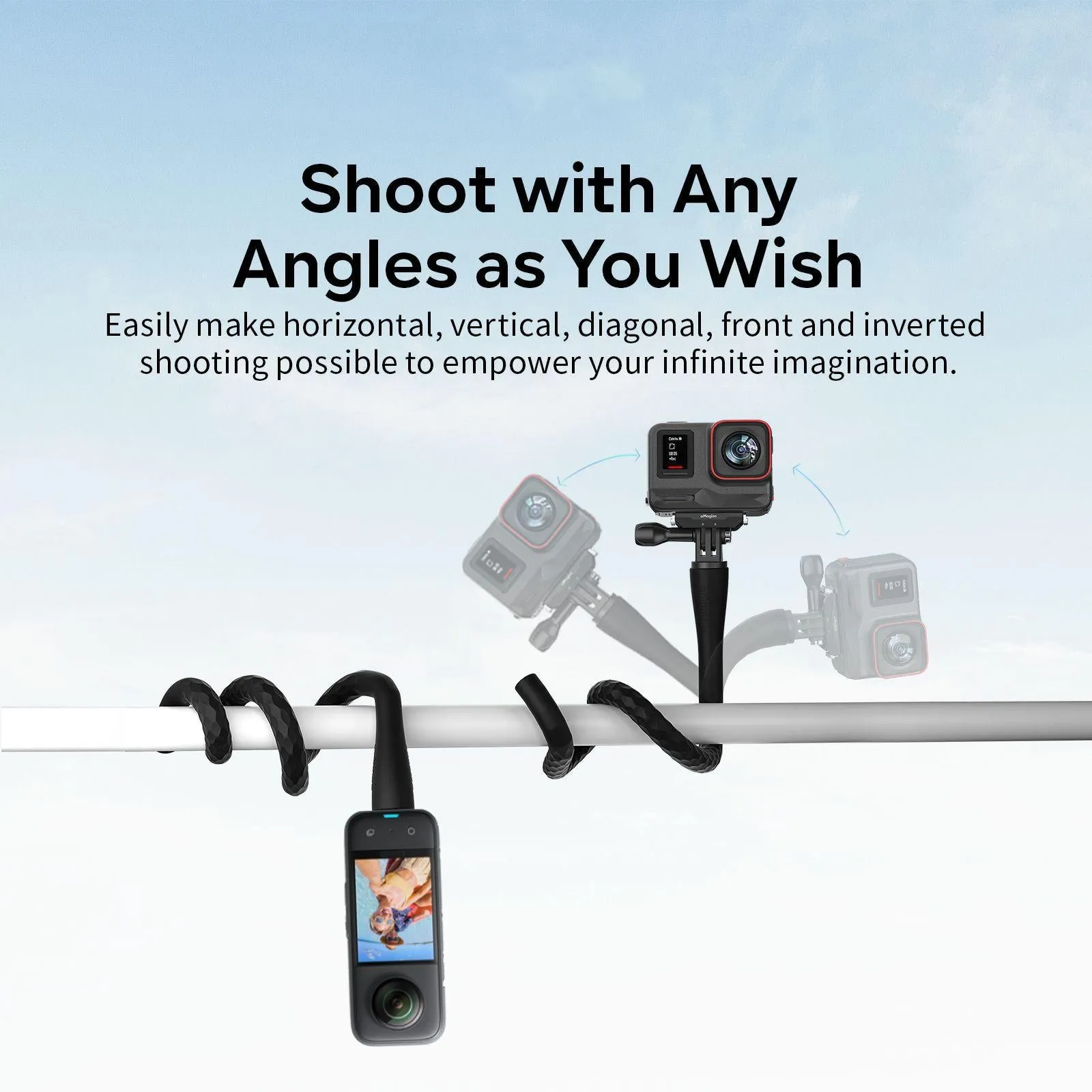 Flexible Octopus Stand for Sports Camera Vlogging - Cycling Accessory