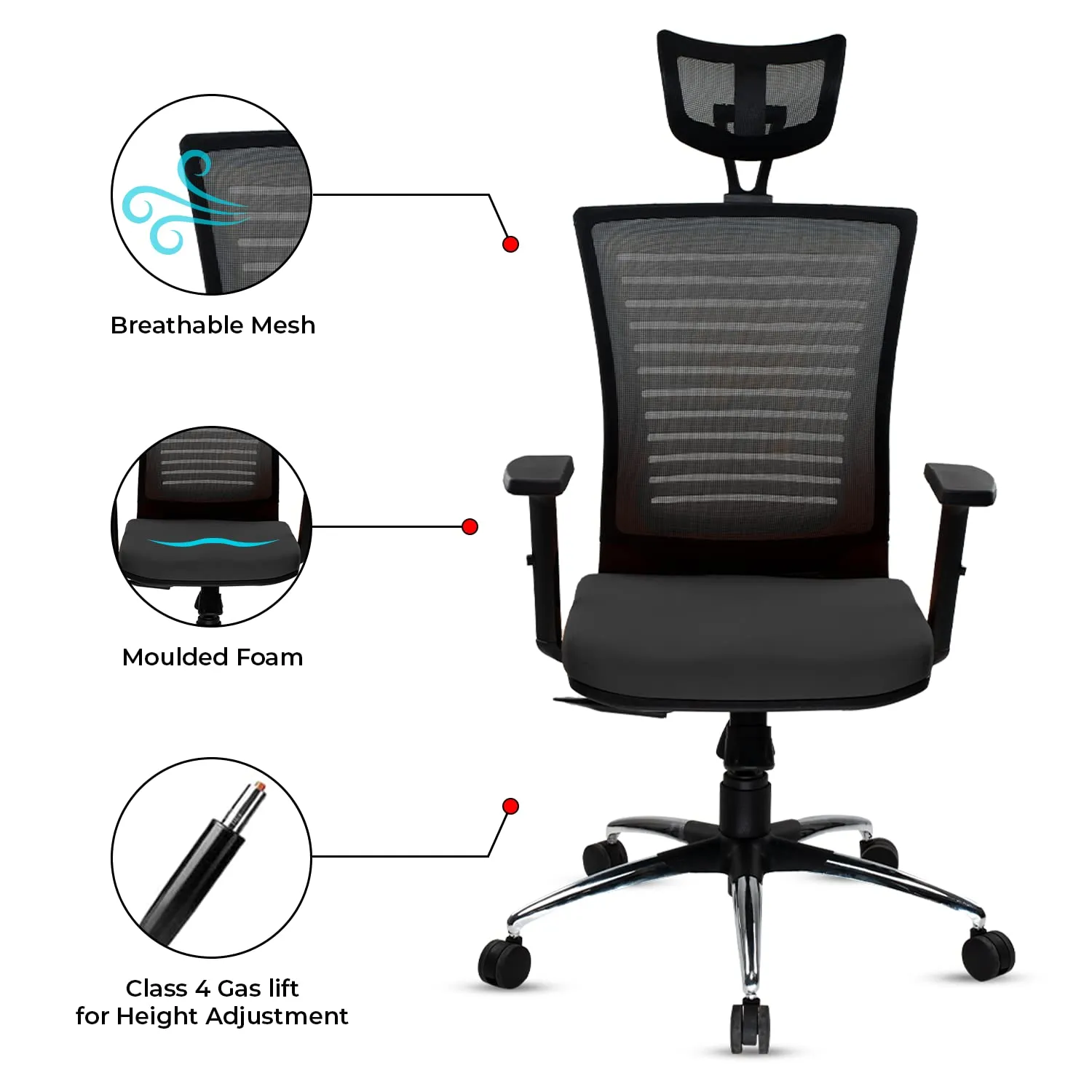 Green Soul Renewed Inspire High Back Mesh Office Chair