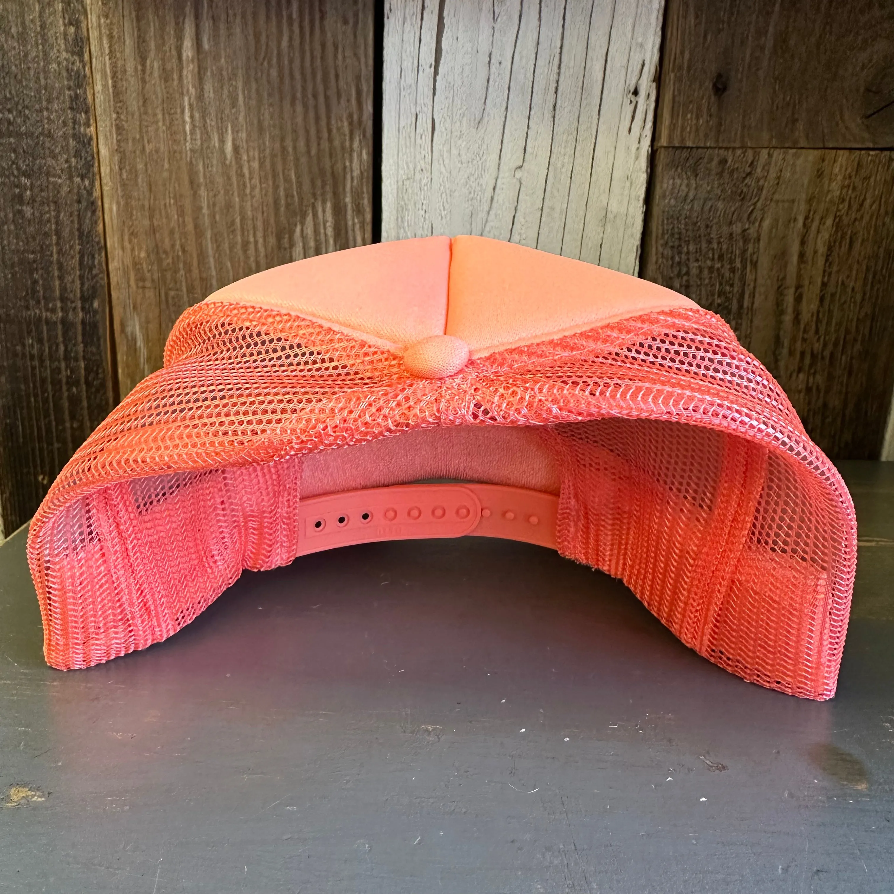 Hermosa Beach GOLF CARTS & YOGA PANTS High Crown Trucker Hat - Coral