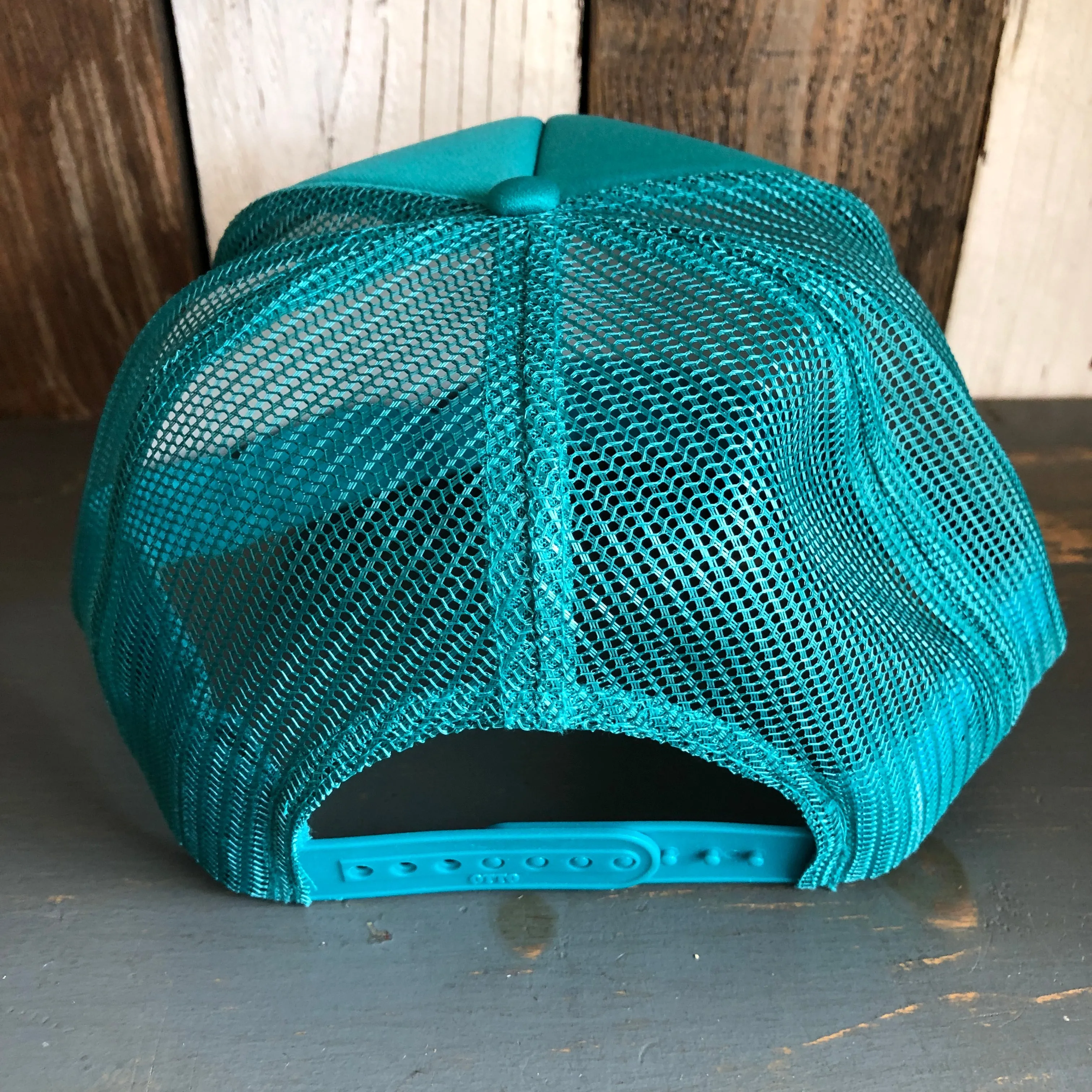 Hermosa Beach GOLF CARTS & YOGA PANTS High Crown Trucker Hat - Jade Green