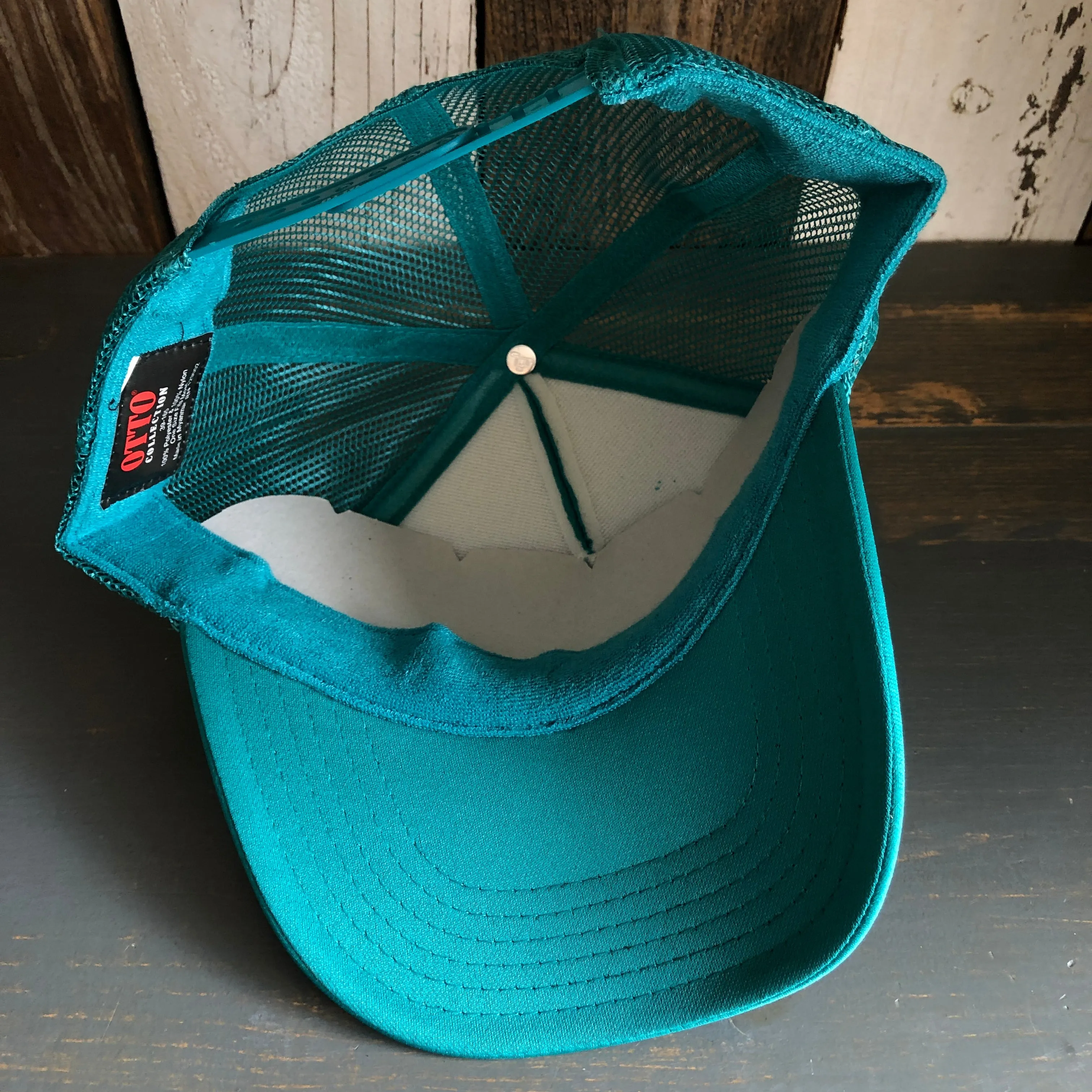 Hermosa Beach GOLF CARTS & YOGA PANTS High Crown Trucker Hat - Jade Green