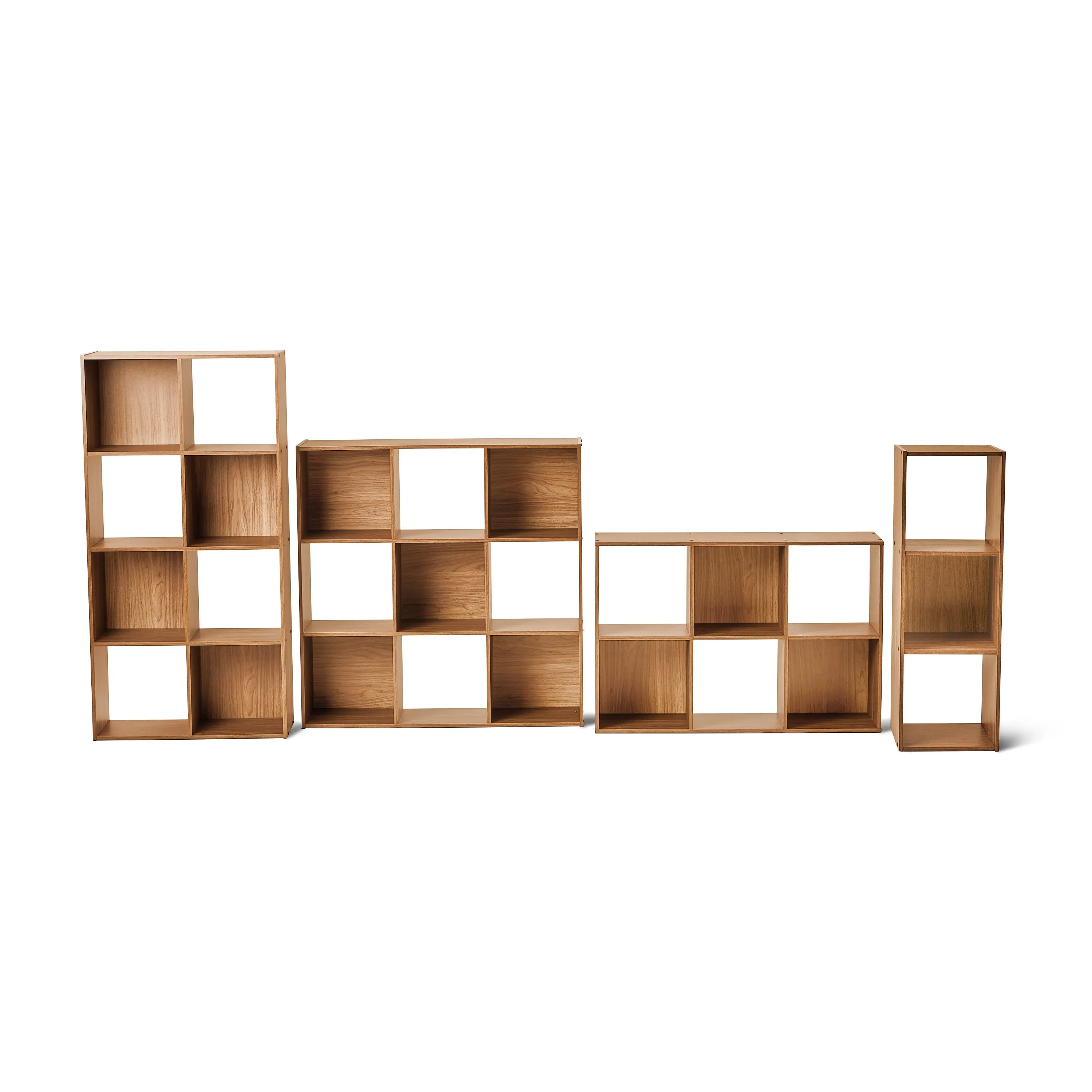 Mainstays 11" 6-Cube Storage Organizer, Warm Walnut