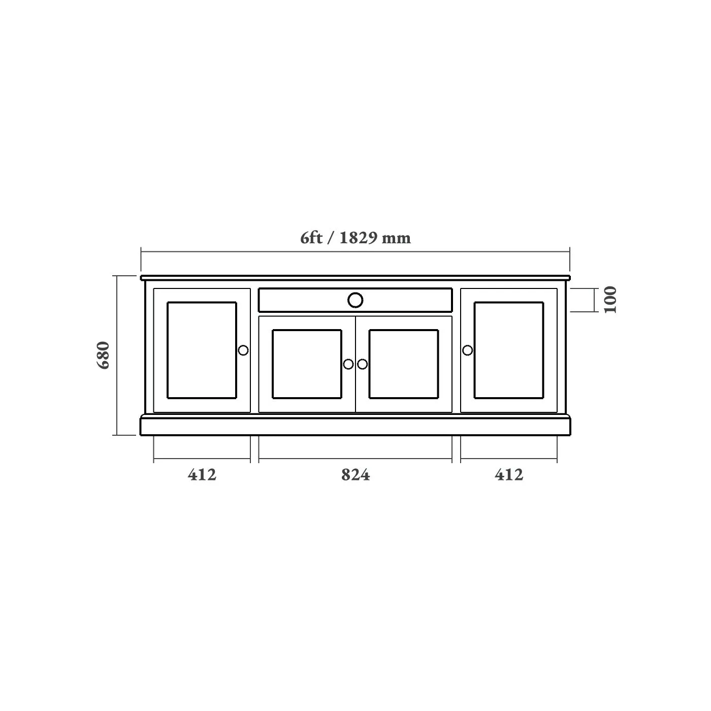 Oak Shaker TV Cabinet