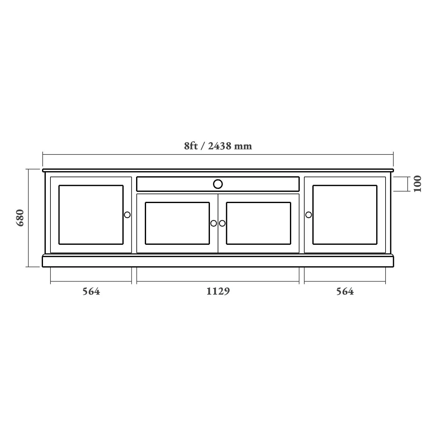 Oak Shaker TV Cabinet