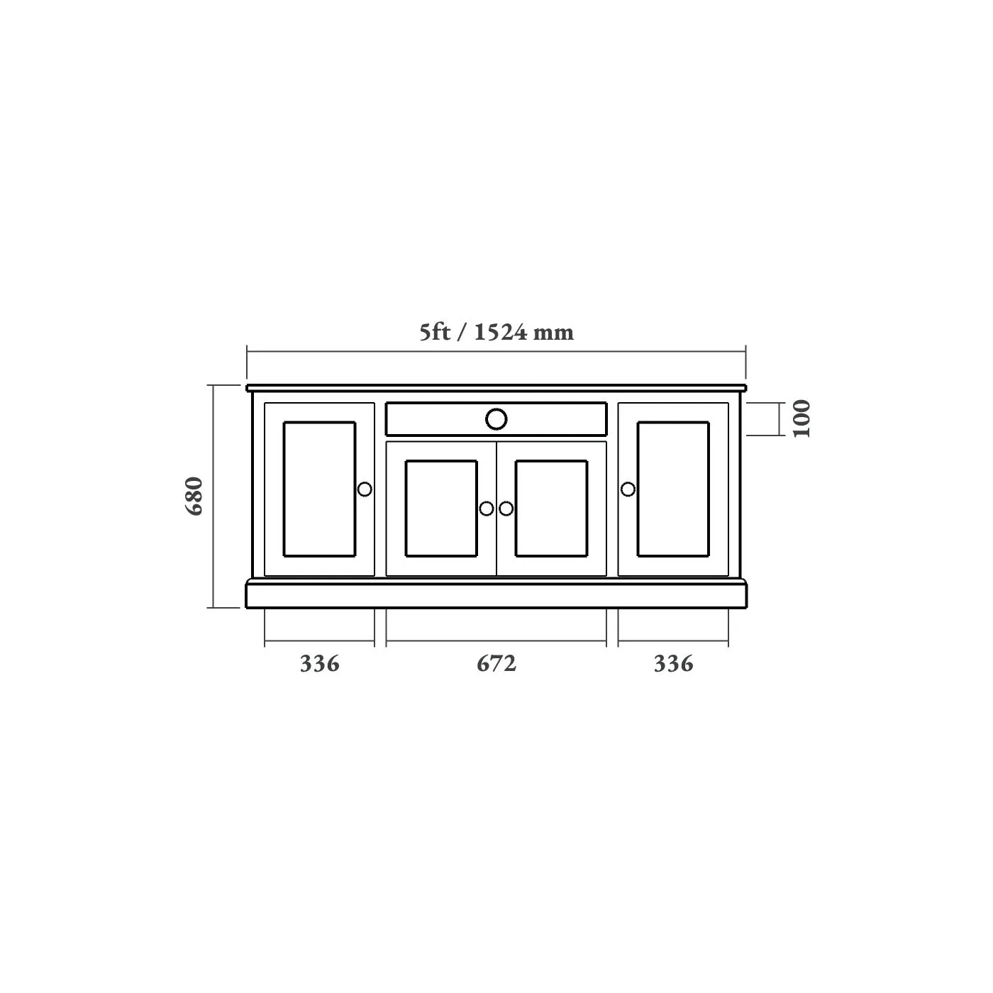 Oak Shaker TV Cabinet