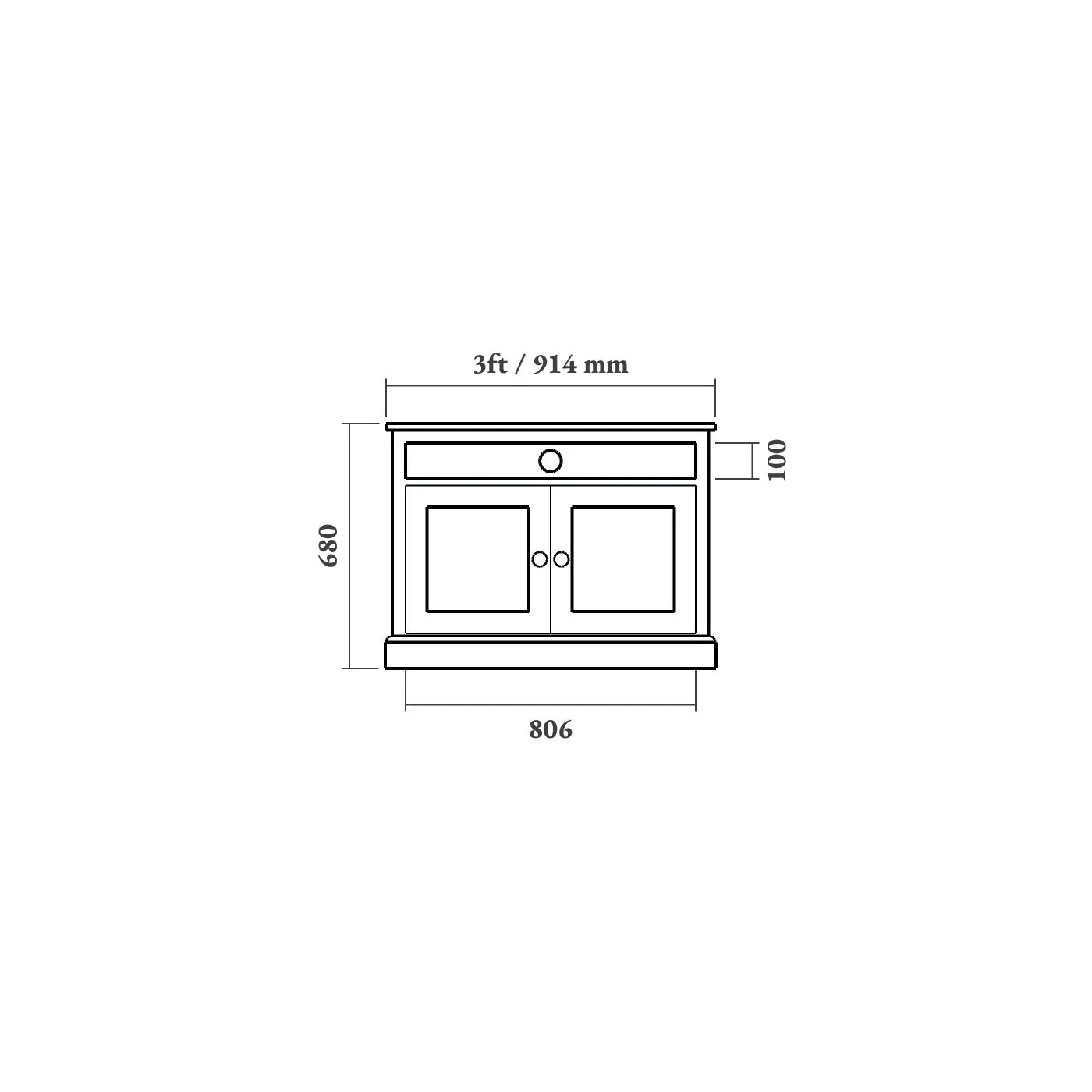 Oak Shaker TV Cabinet