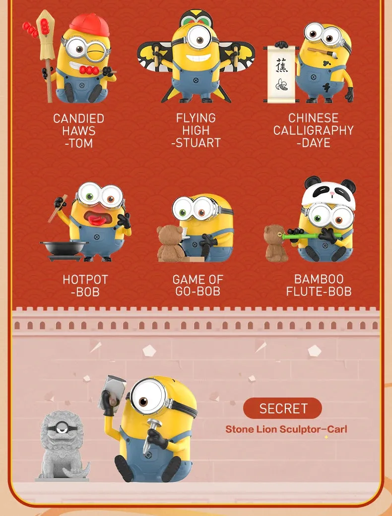 POP MART Minions Reiseberichte von China Series Blind Box | Cute Anime Collectible Figures