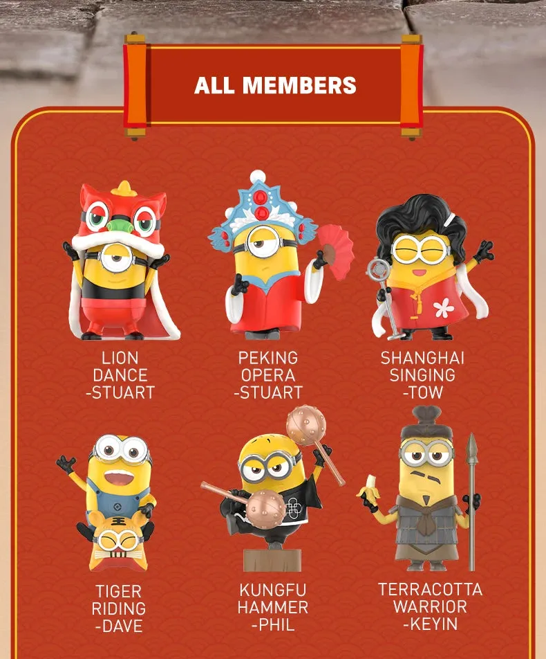 POP MART Minions Reiseberichte von China Series Blind Box | Cute Anime Collectible Figures
