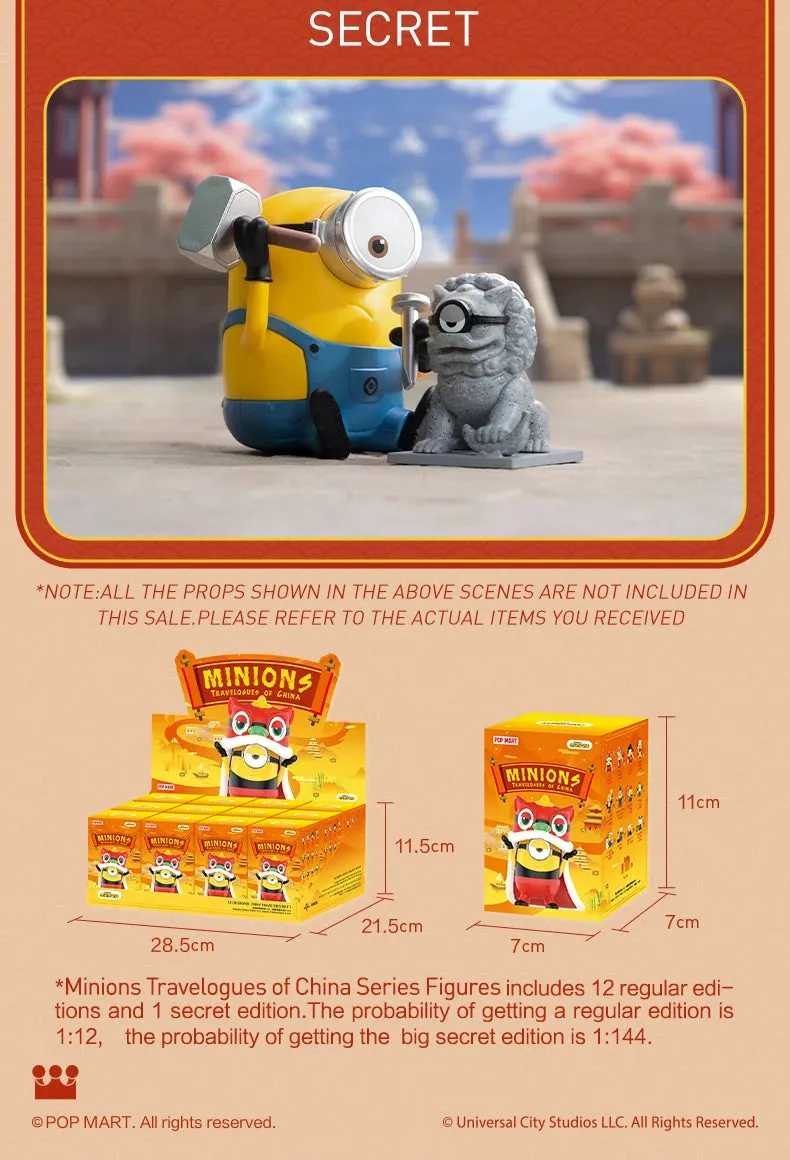 POP MART Minions Reiseberichte von China Series Blind Box | Cute Anime Collectible Figures