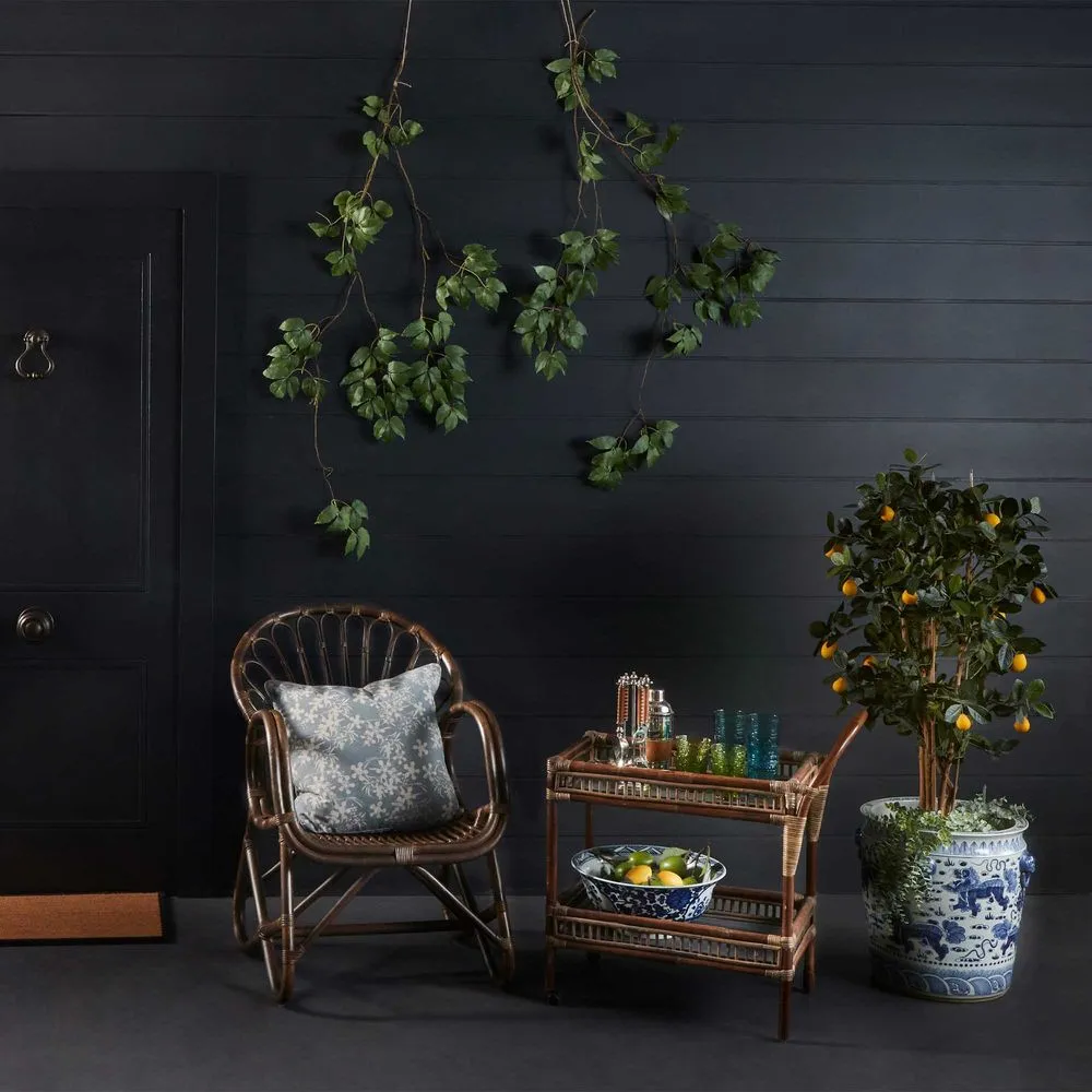 Seville Rattan & Bamboo Tea Cart