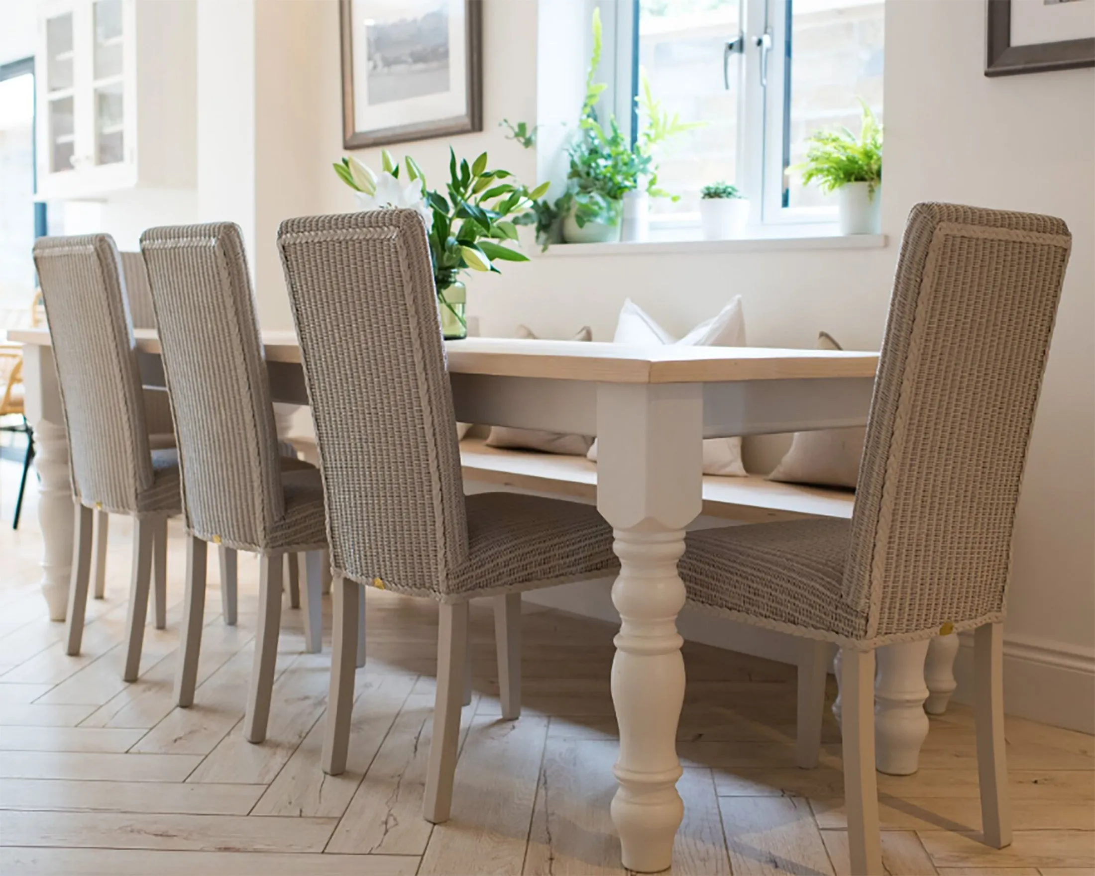 Suffolk Lloyd Loom Dining Set with Bench