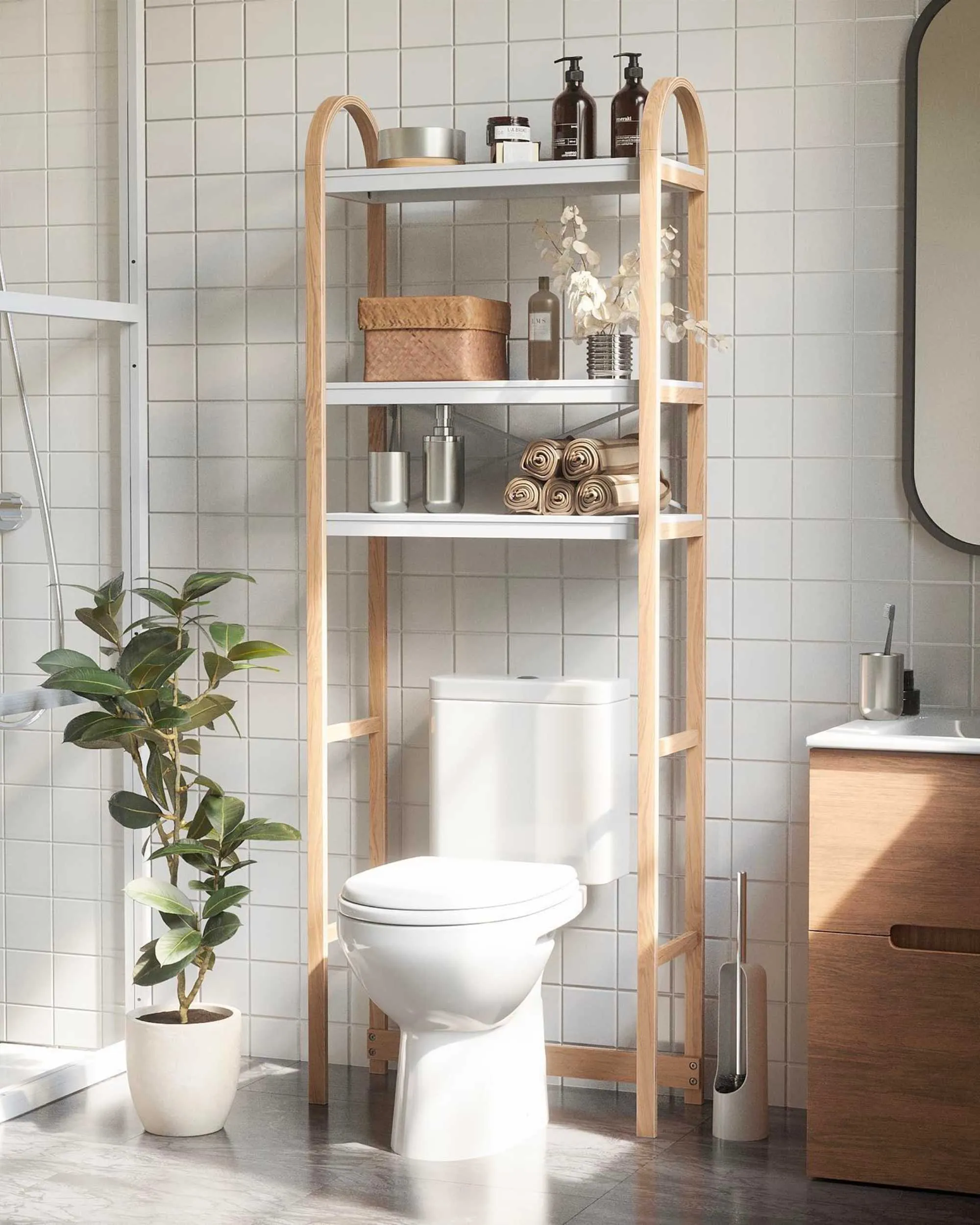 Umbra Bellwood Over The Toilet Shelf , Natural