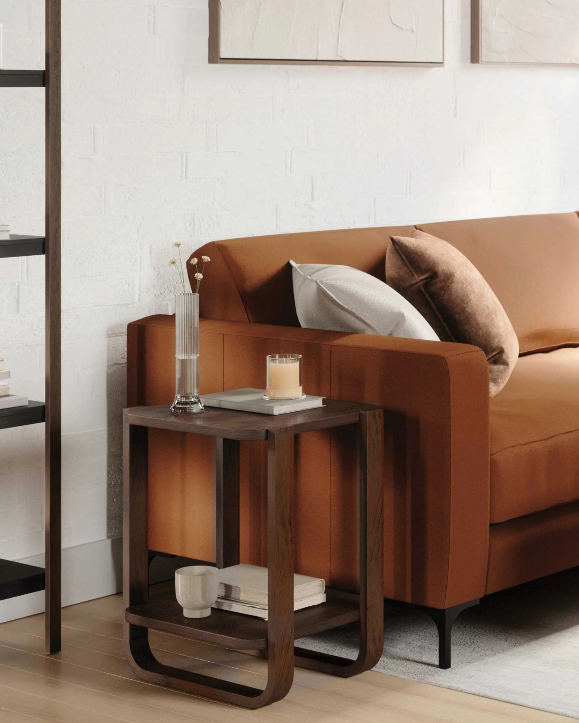 Umbra Bellwood Side Table, Aged Walnut