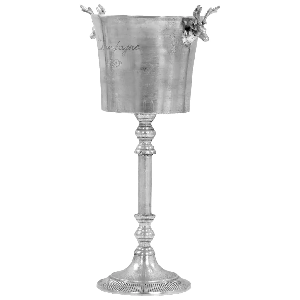 vidaXL Champagne Cooler Solid Aluminium 39x29x71 cm Silver
