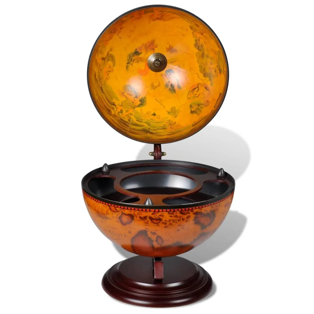vidaXL Tabletop Globe Bar Wine Stand Eucalyptus Wood